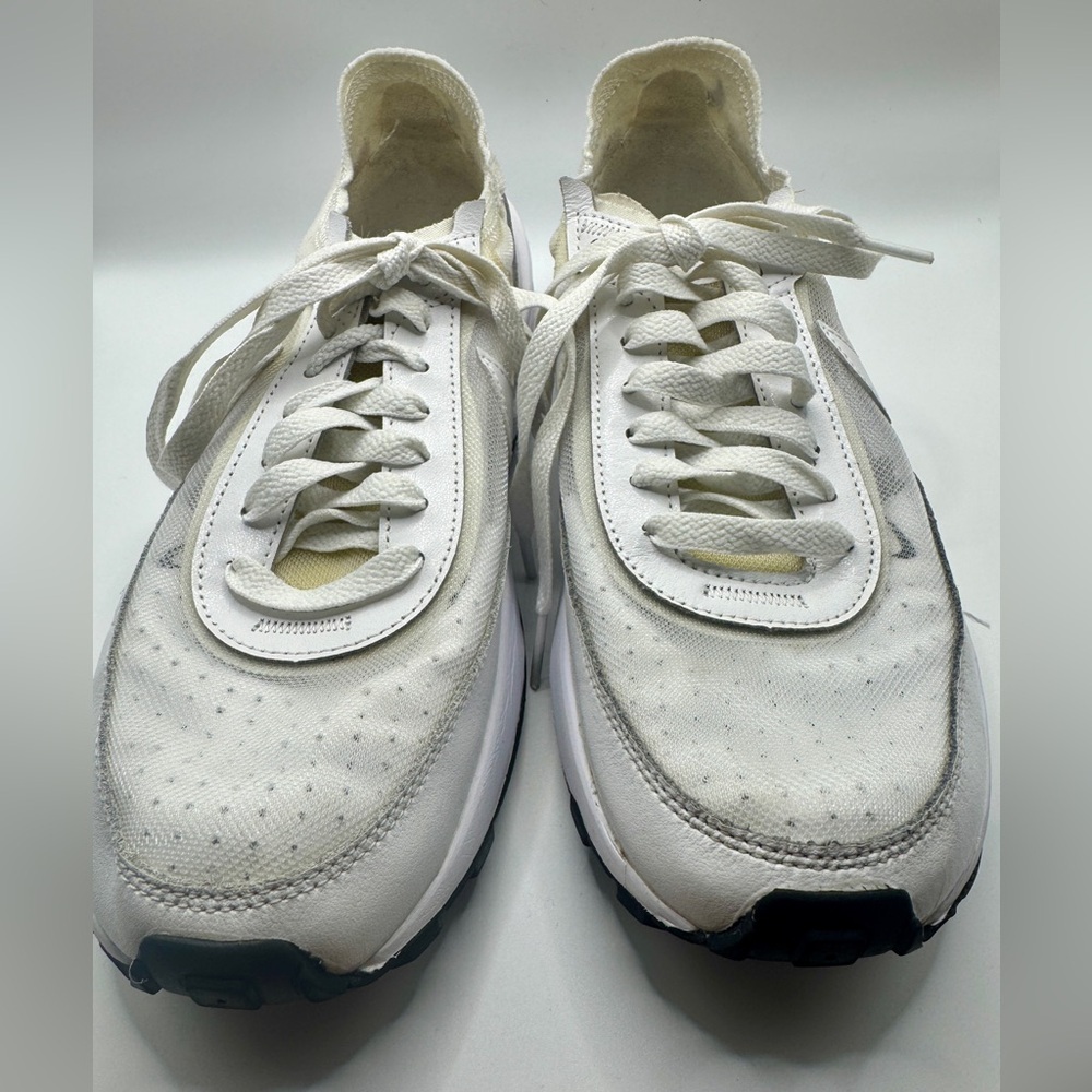 Nike waffle one white mesh sneakers activewear athleisure tennis shoes size 8 - Picture 6 of 10